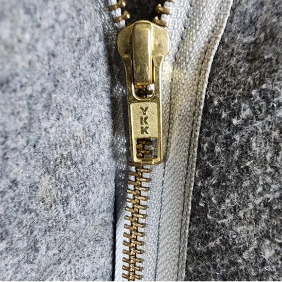 J. Crew Gray Wool Blend Stand-Collar Pea Coat - Picture 4 of 9